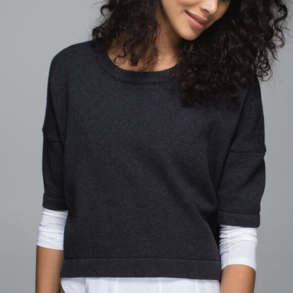 Lululemon Bhakti Reality Short Sleeve - 8/10 Heathered Black - Picture 1 of 5